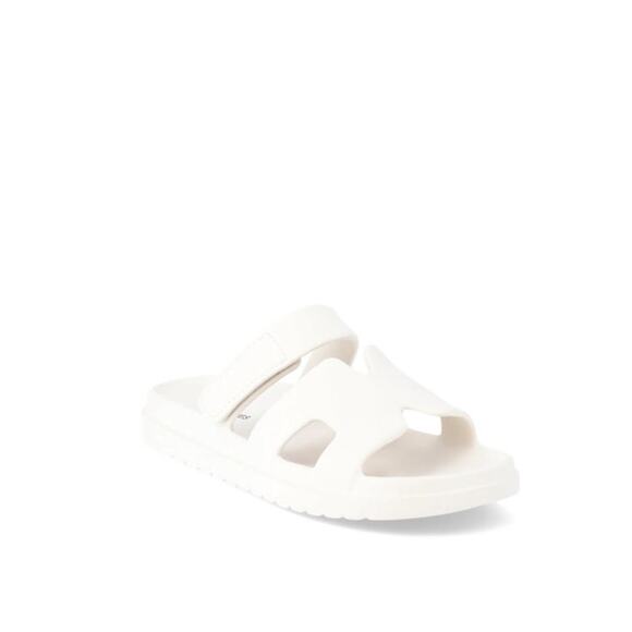 No Boundaries Women's Geo Slide Sandals Size 11 White Brand new Boho Minimalist - Picture 1 of 5
